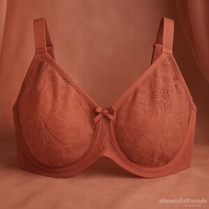 Understance “ALE” Full Coverage Lace Bra 40J UK / 40M US – Dark Rose